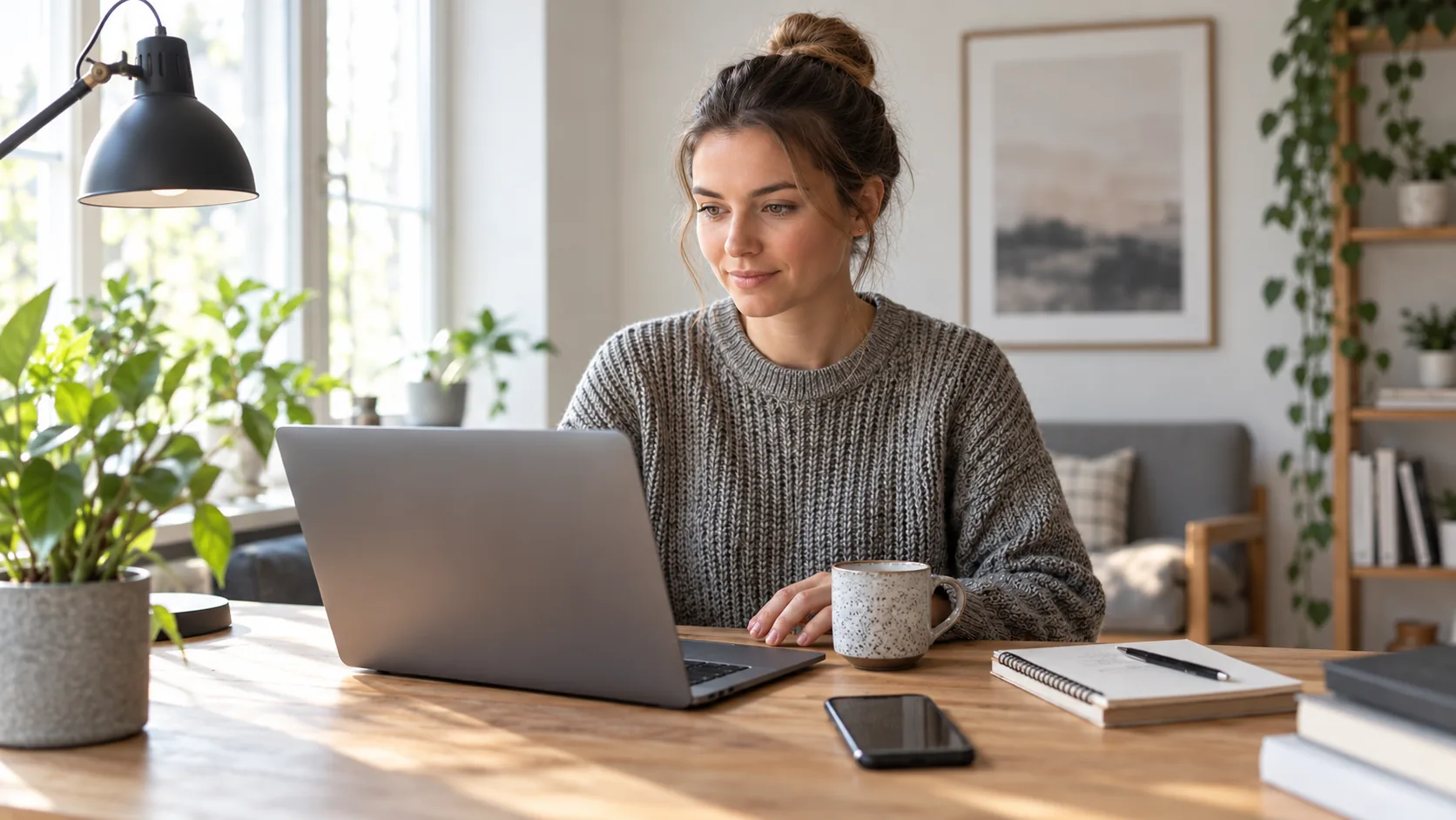 Person arbetar vid laptop och fakturerar som privatperson genom Pay2me